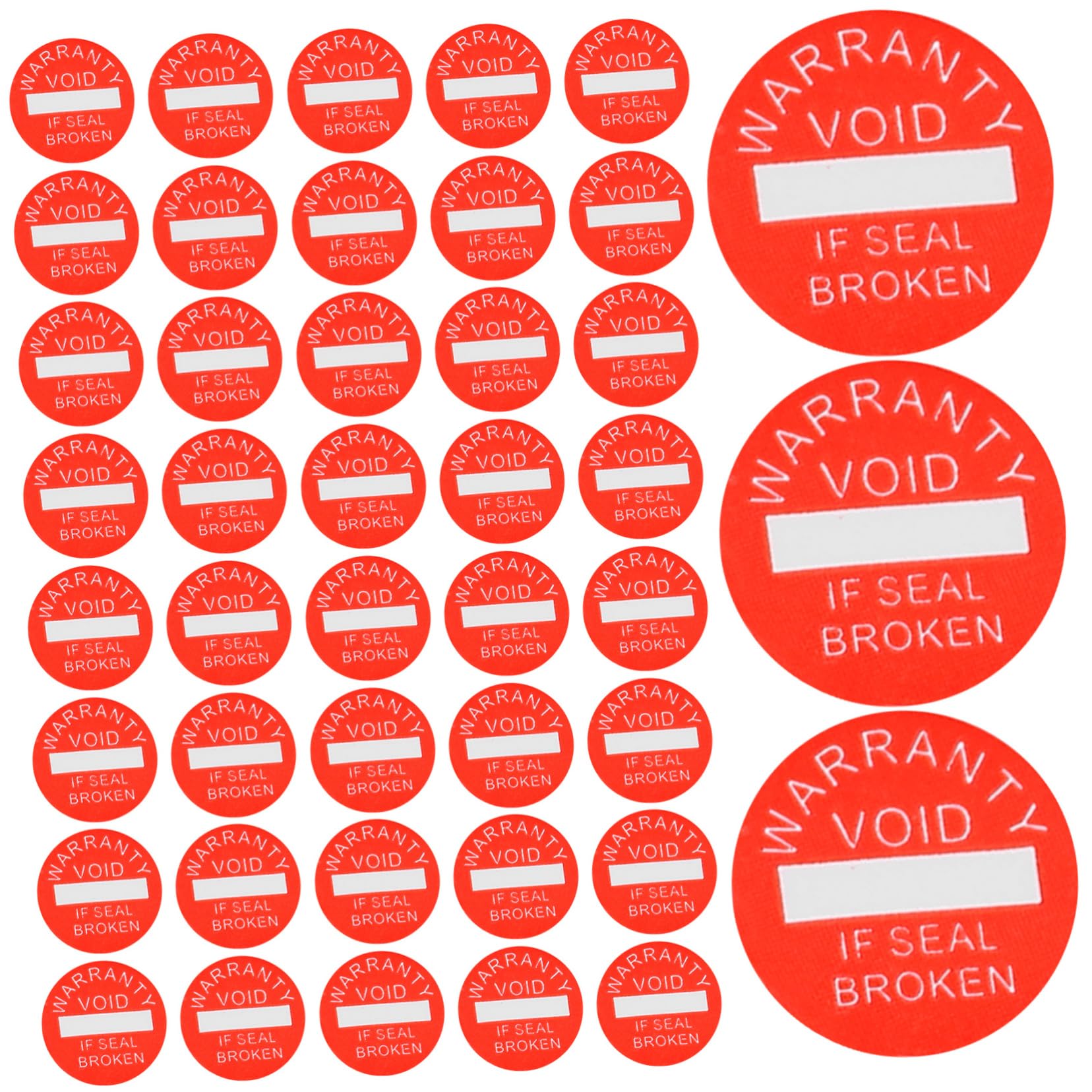 Alipis 3 Set Tag Di Permanente Etichetta Adesivi Adesivo Di Avvertimento Etichette Adesive Vuote Etichette Auto Adesive Etichette Adesive Di Avvertenza Carta Rosso 1000 Pezzi*3
