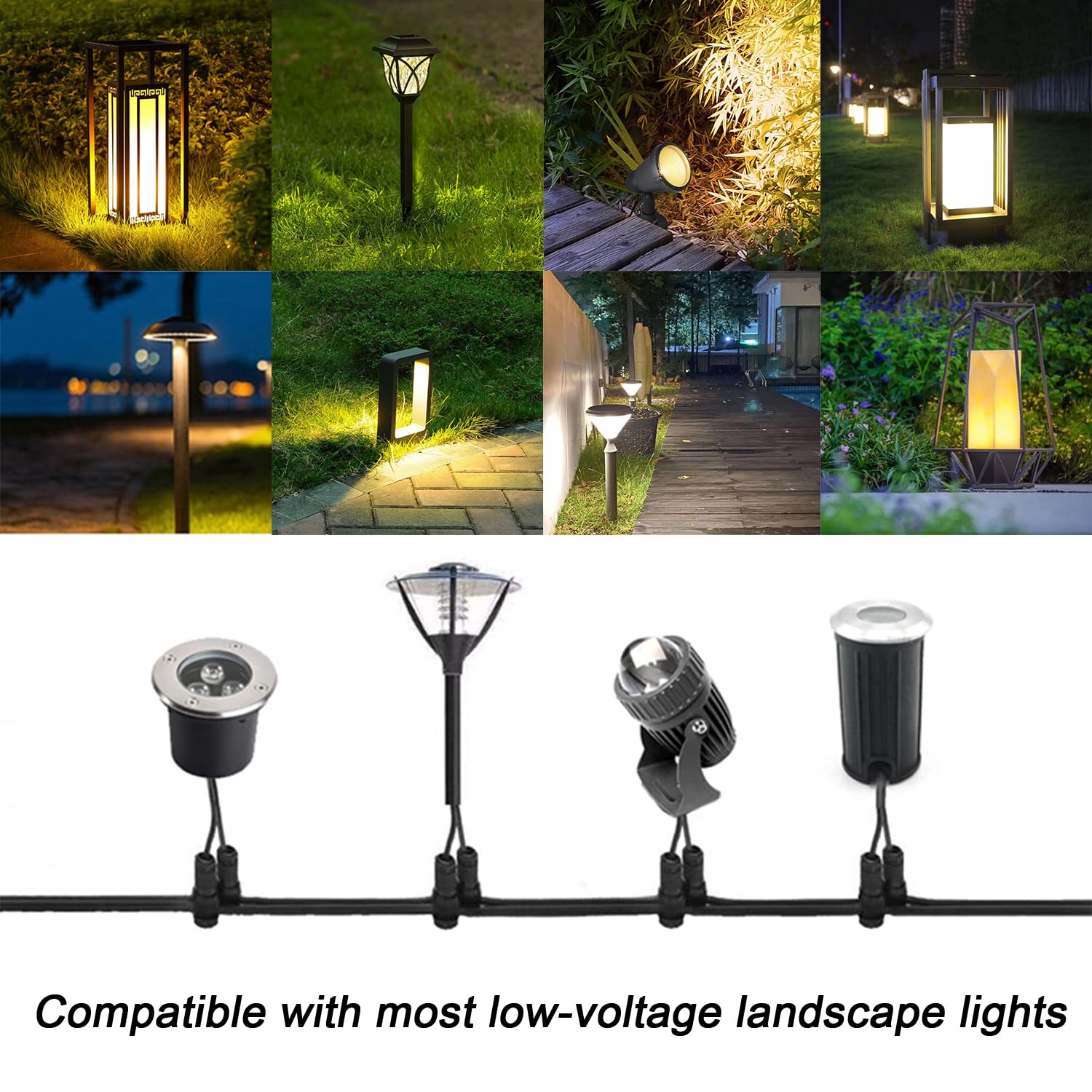 Arector 10 PCS Low Voltage Wire Connectors Outdoor Landscape Light