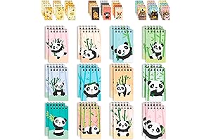 Panda Party Favors - Spiral Mini Notebooks for Kids