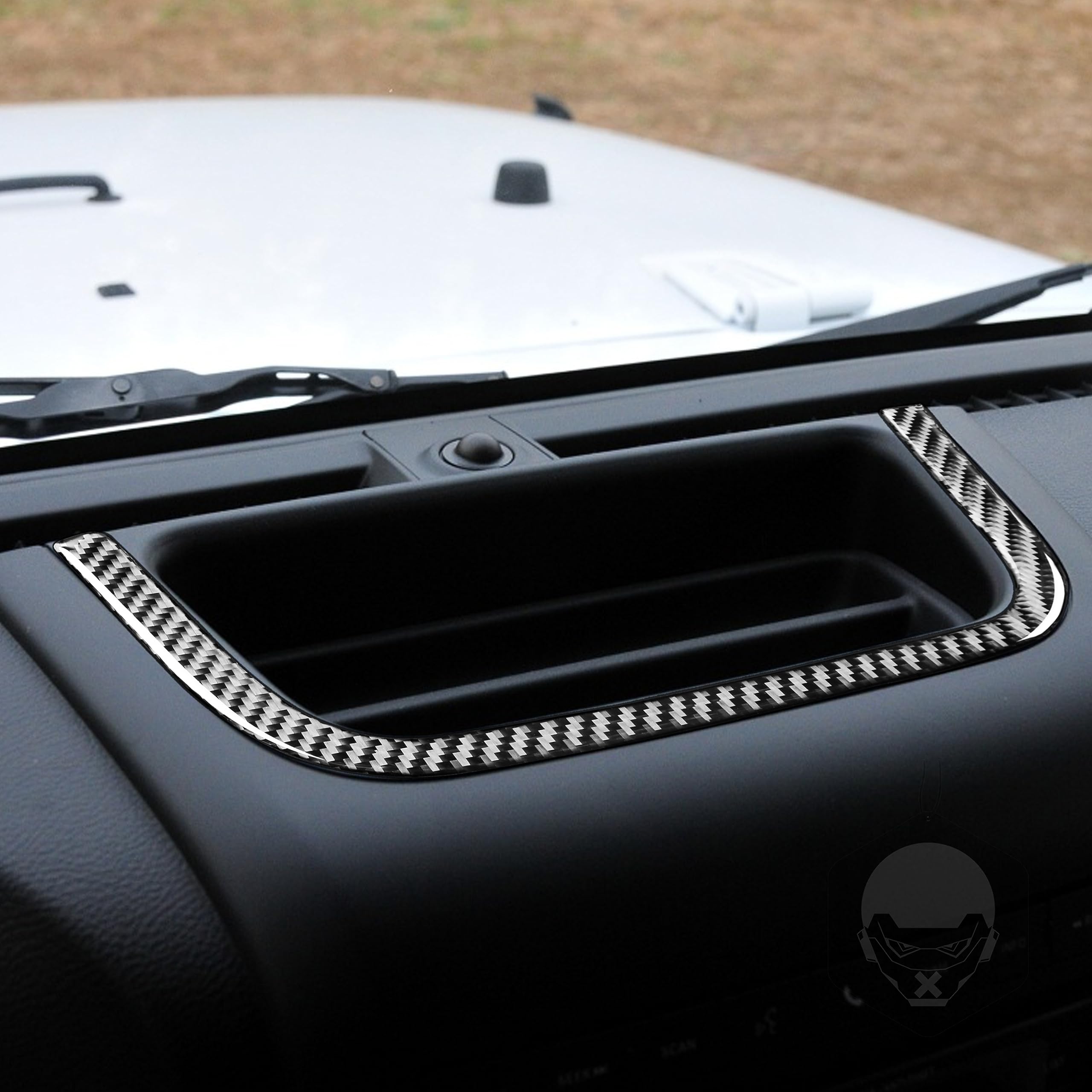 Real Premium Carbon Fiber Compatible with Wrangler 2011 2012 2013 2014 2015 2016 2017 Accessories Car Center Console Storage bar Cover Sticker Decal Interior Trim