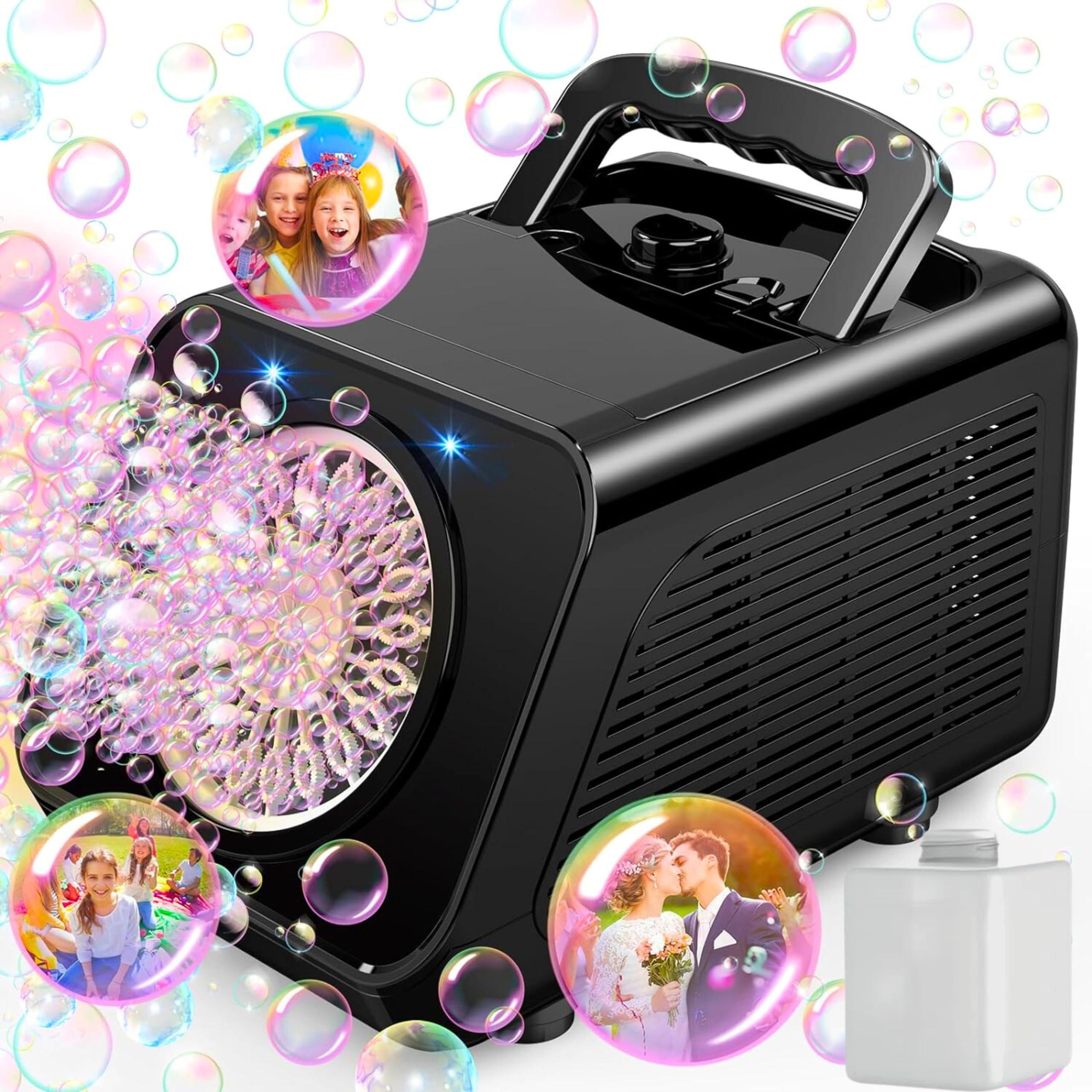 SGM 550 Bubble Machine Automatic Bubble Blower for Kids: 18000+ Bubbles Per Minute Bubble Maker for Kids Toddlers| Portable Bubble Machine Toys for Indoor Outdoor Birthday Parties