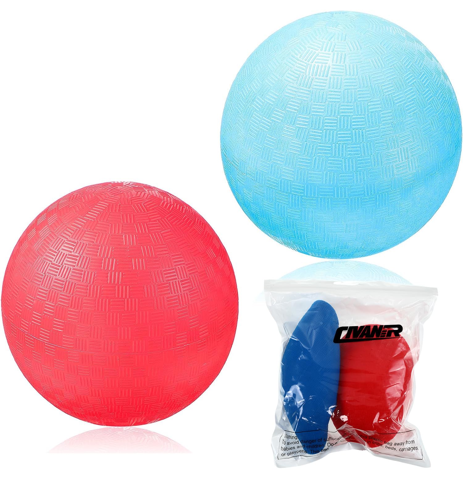 Civaner 2 Pack of 5 Inch PVC Made Dodgeball Balls, Red Blue, Suitable for Kids Outdoor Play, Exercise, Yoga - Image 7