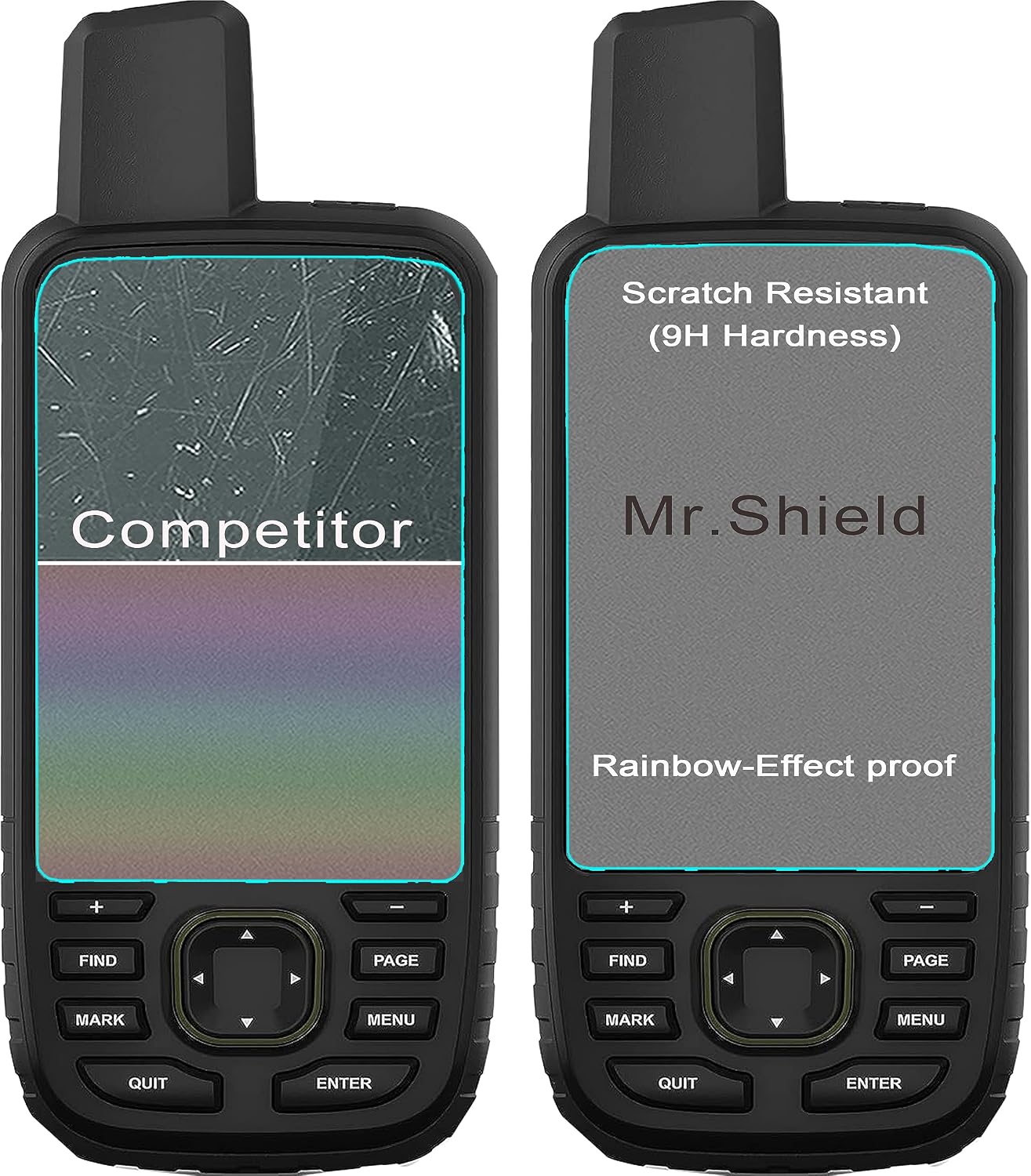 Mr.Shield Screen Protector compatible with Garmin GPSMAP 67 679 67i 66i 66s 66st 66sr [Tempered Glass] [3-PACK] [Japan Glass with 9H Hardness]