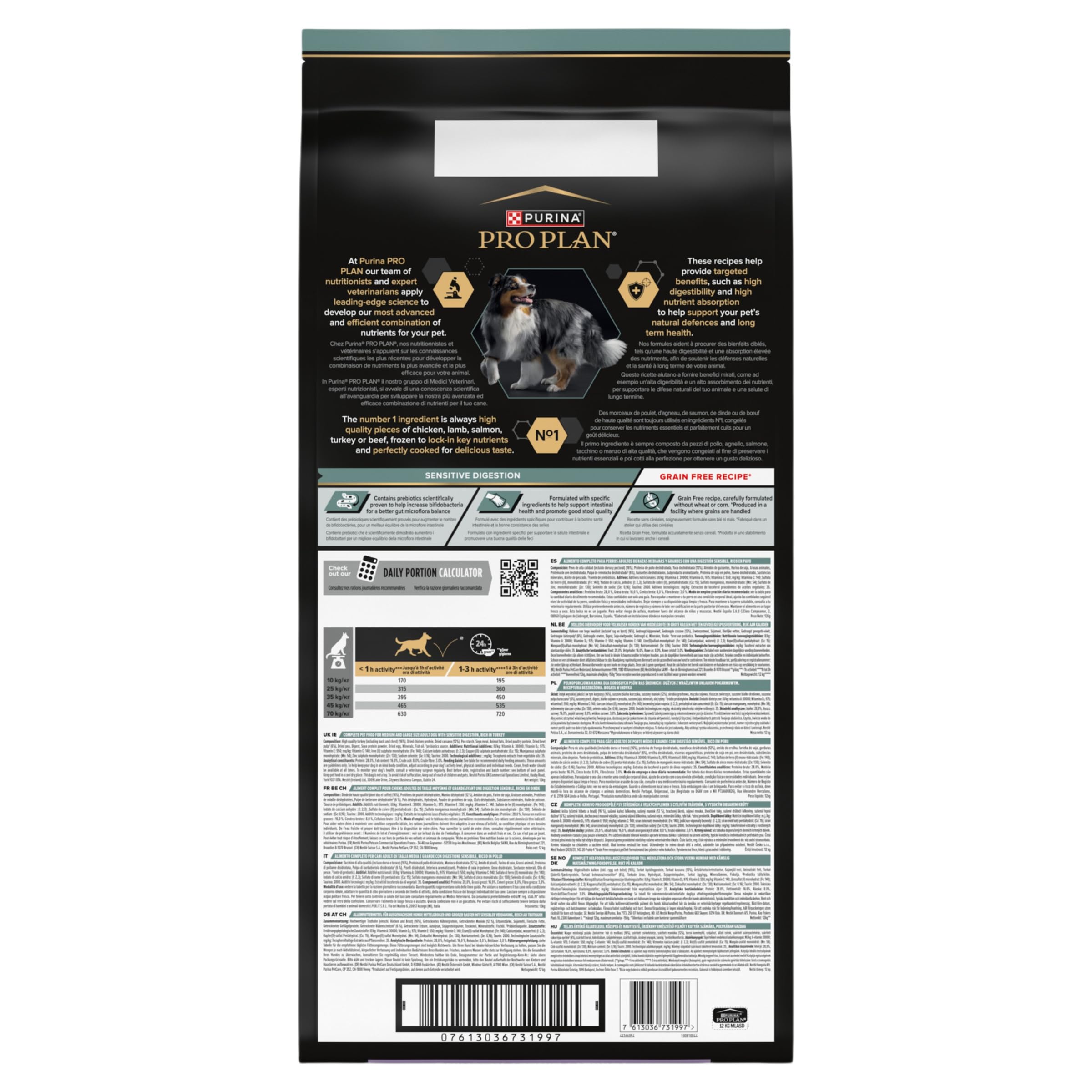Pro Plan Medium Large Adult Grain Free pienso digestión sin cereales 12 kg