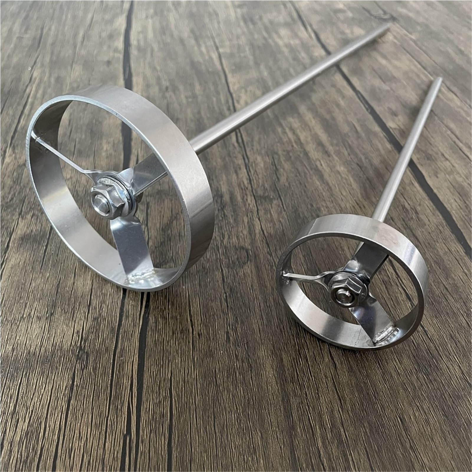 Asta di agitazione sopraelevata, Paletta di agitazione da laboratorio in acciaio inossidabile 304 con asta e viti, 1 set di diverse dimensioni(80x8x400mm)