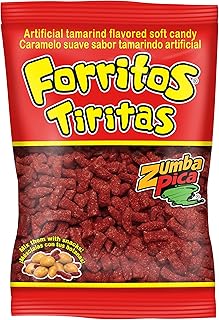 Zumba Pica Forritos Tiritas 12.3 oz (350 gr) - Tamarindo Mexican Candy - Tamarind Candy - Tamarind Sticks - Tamarindo Candy - Dulce de Tamarindo