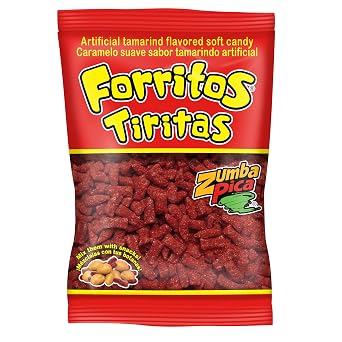 Zumba Pica Forritos Tiritas 12.3 oz 350 gr - Tamarindo Mexican Candy - Tamarind Candy - Tamarind Sticks - Tamarindo Candy - Dulce de Tamarindo