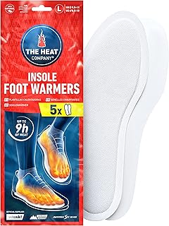 THE HEAT COMPANY Insole Foot Warmers - 6, 12 or 32 Pairs – S, M, L, XL – 9h of Warmth - Air Activated Feet Warmers - Purely Natural - Toe Warmers for Feet - Insole Foot Warmers for Women & Men