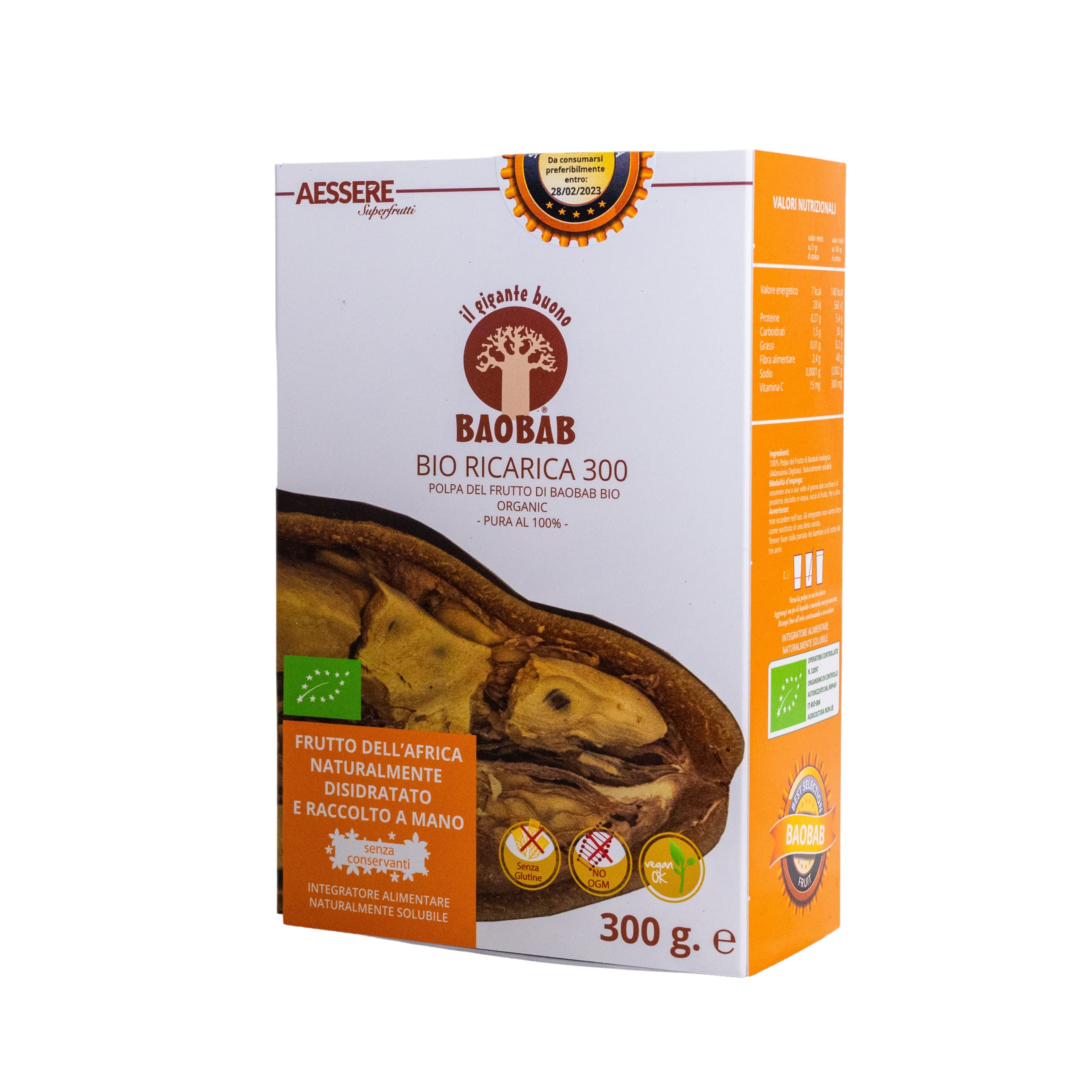 Superfrutti Aessere - Baobab Ricarica Bio 300 G - Solubile In Acqua - 4