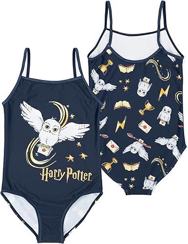 Miniatura 4 de Harry Potter Bañadores Niñas Hogwarts Borgoña O Azul Marino Hedwig Trajes de baño
