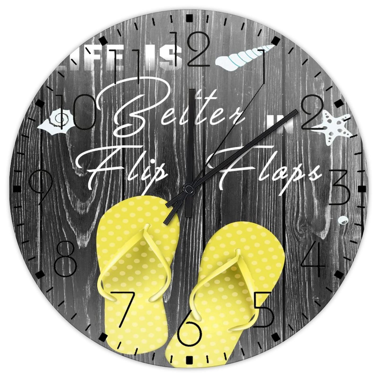 Horloge murale silencieuse style océan pour déco de chambre zen