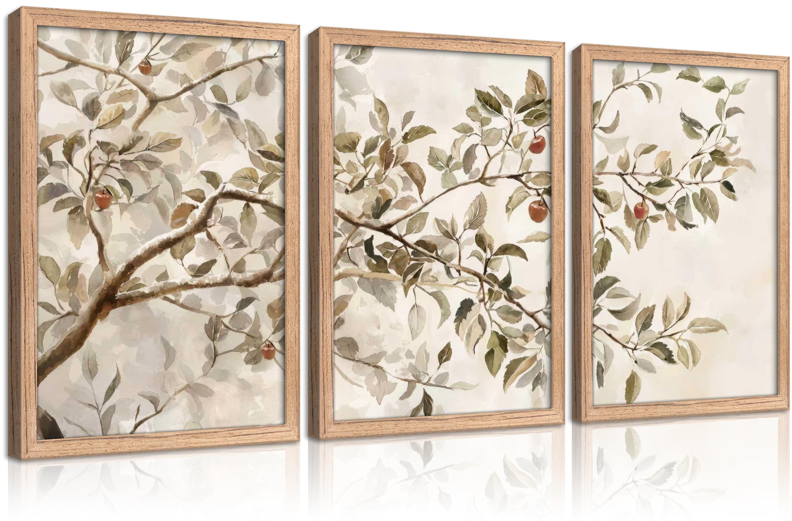 Amazon.com: 3 Pieces Vintage Apple Tree Canvas Wall Art Rustic