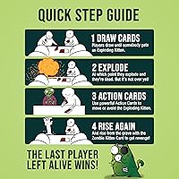 Vista 6 de Exploding Kittens Zombie Kittens de Juegos de Cartas para Adultos, Adolescentes y Niños - Divertidos Juegos Familiares