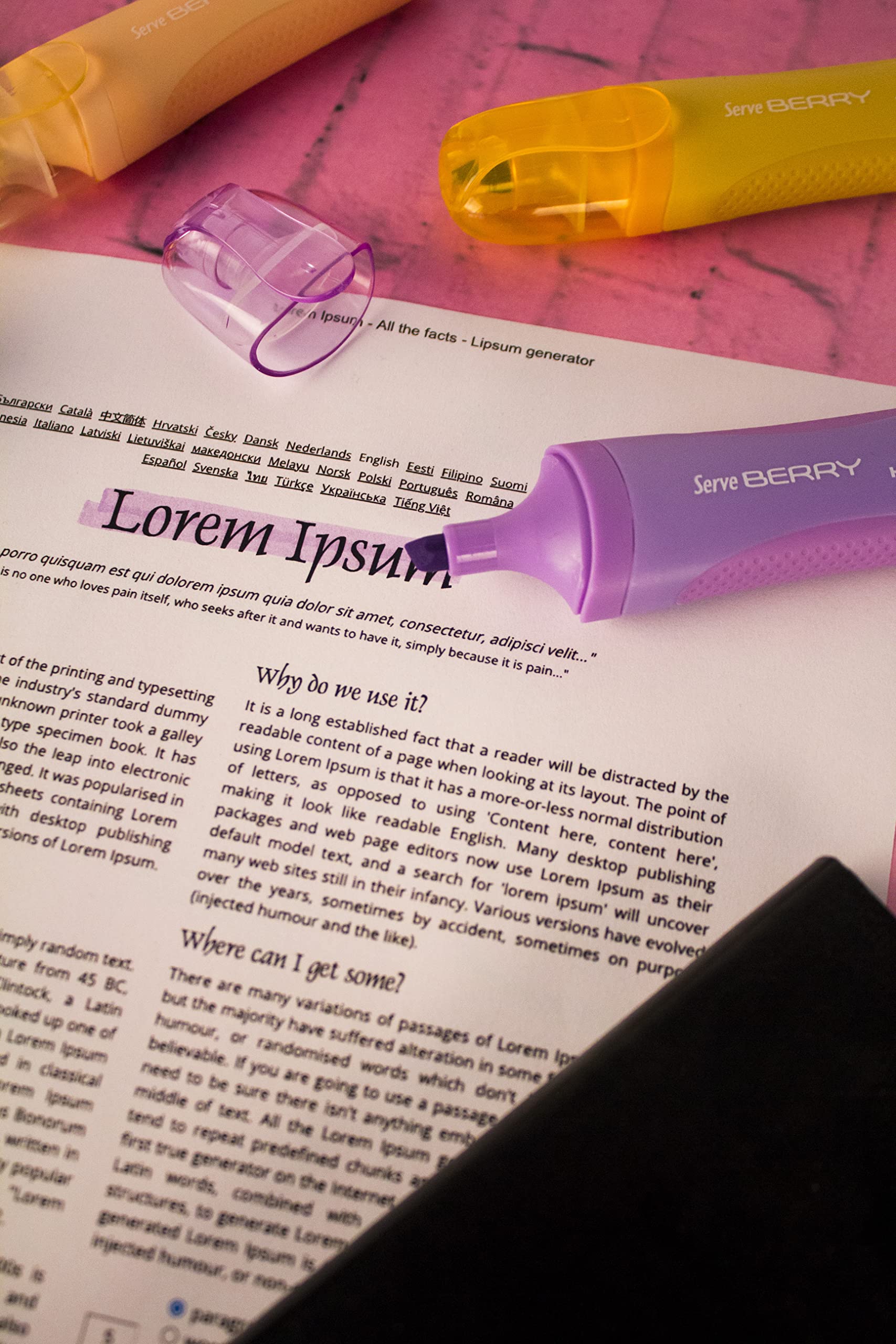 Serve Berry Sv-Brfkpy Fosforlu Kalem, Pastel Yeşil (2 paketi)