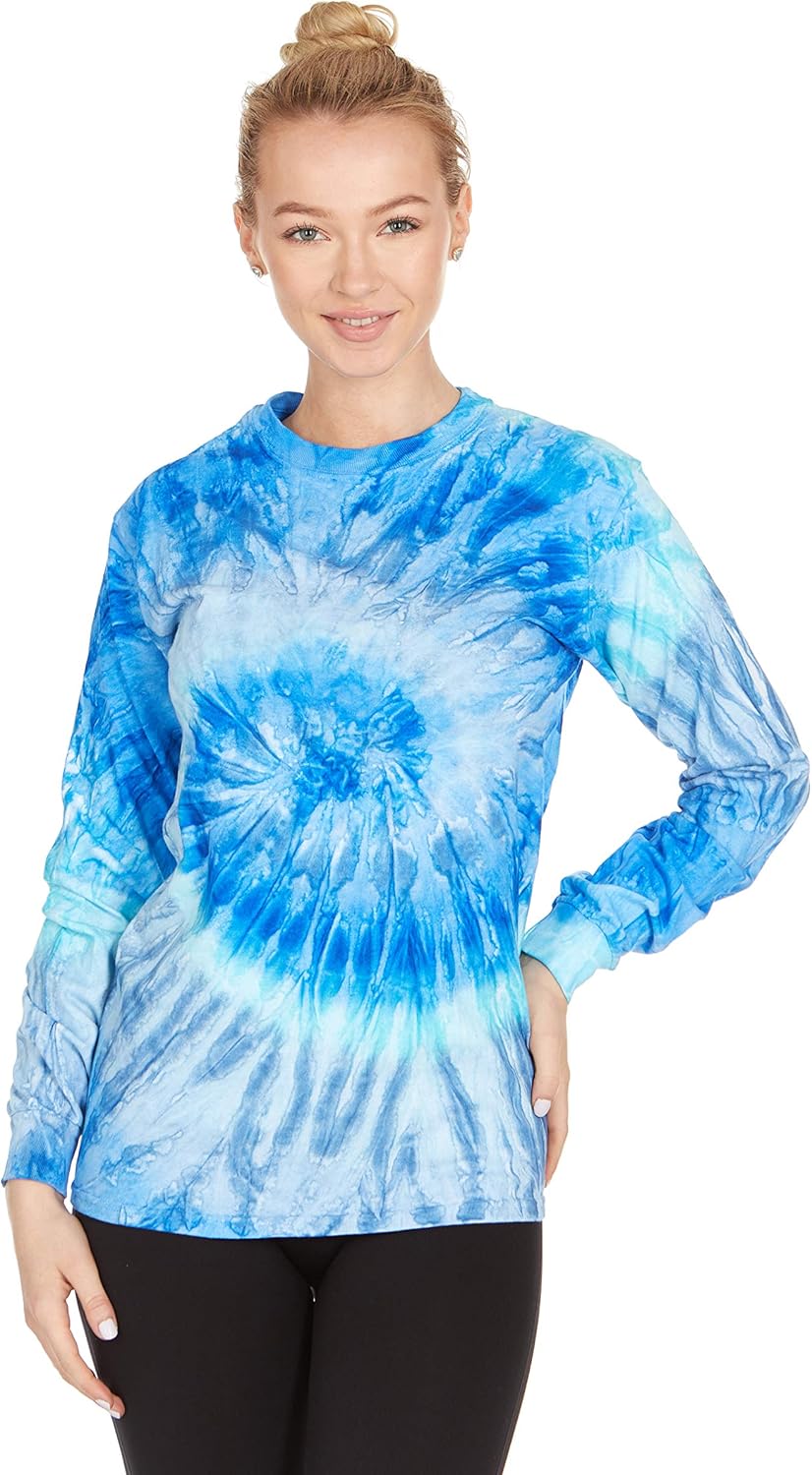 Tie dye long sleeve shirt womens Clearance