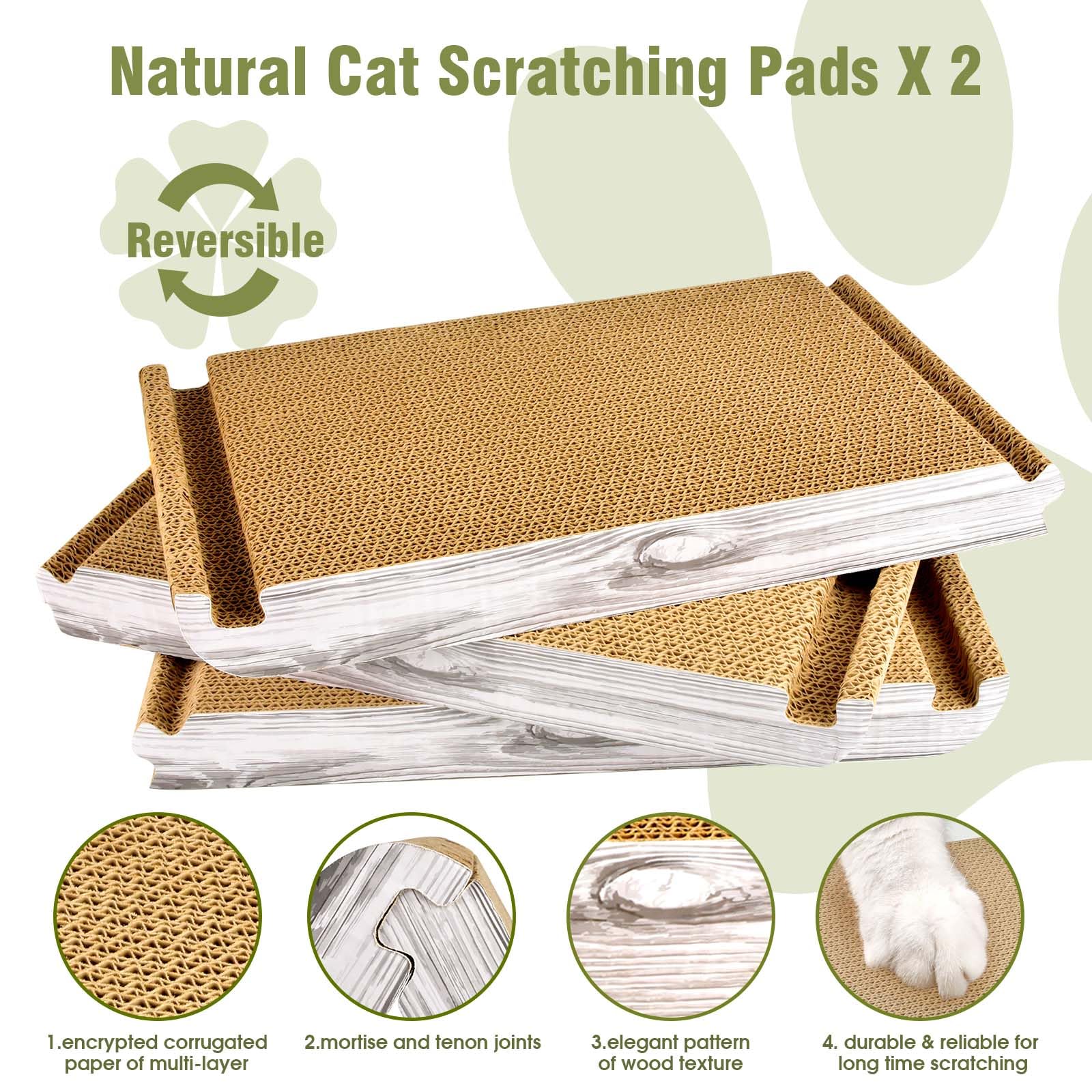 AccEncyc Rascador triangular para gatos, plegable, 6 lados utilizables, tabla rascadora vertical para gatos, rampa de túnel para gatos, juguete para casa de gato, rascador de cartón para gatos y