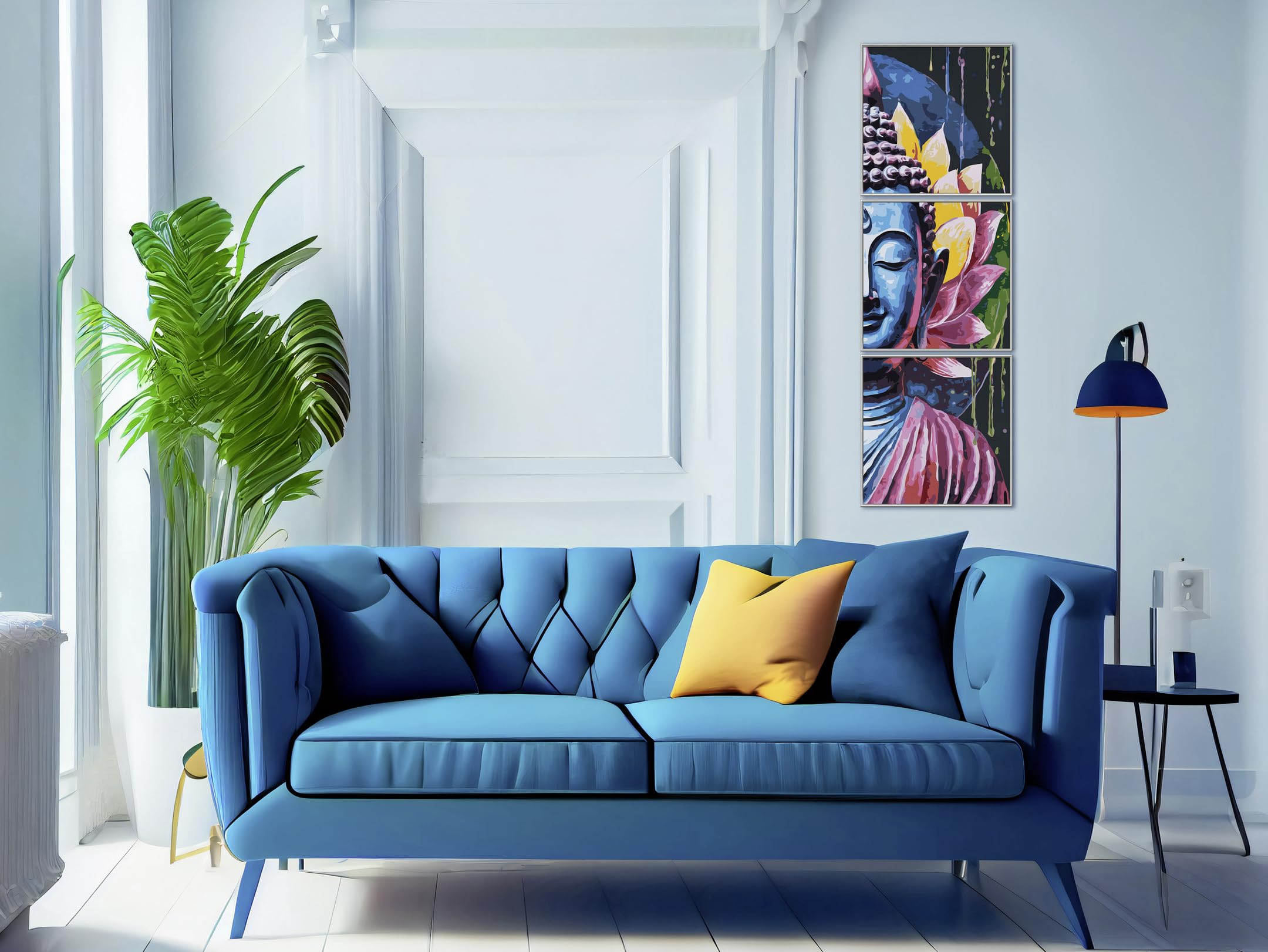 Schipper 609470916 Malen nach Zahlen, Buddha - Bilder malen für Erwachsene, inklusive Pinsel und Acrylfarben, 40 x 120 cm