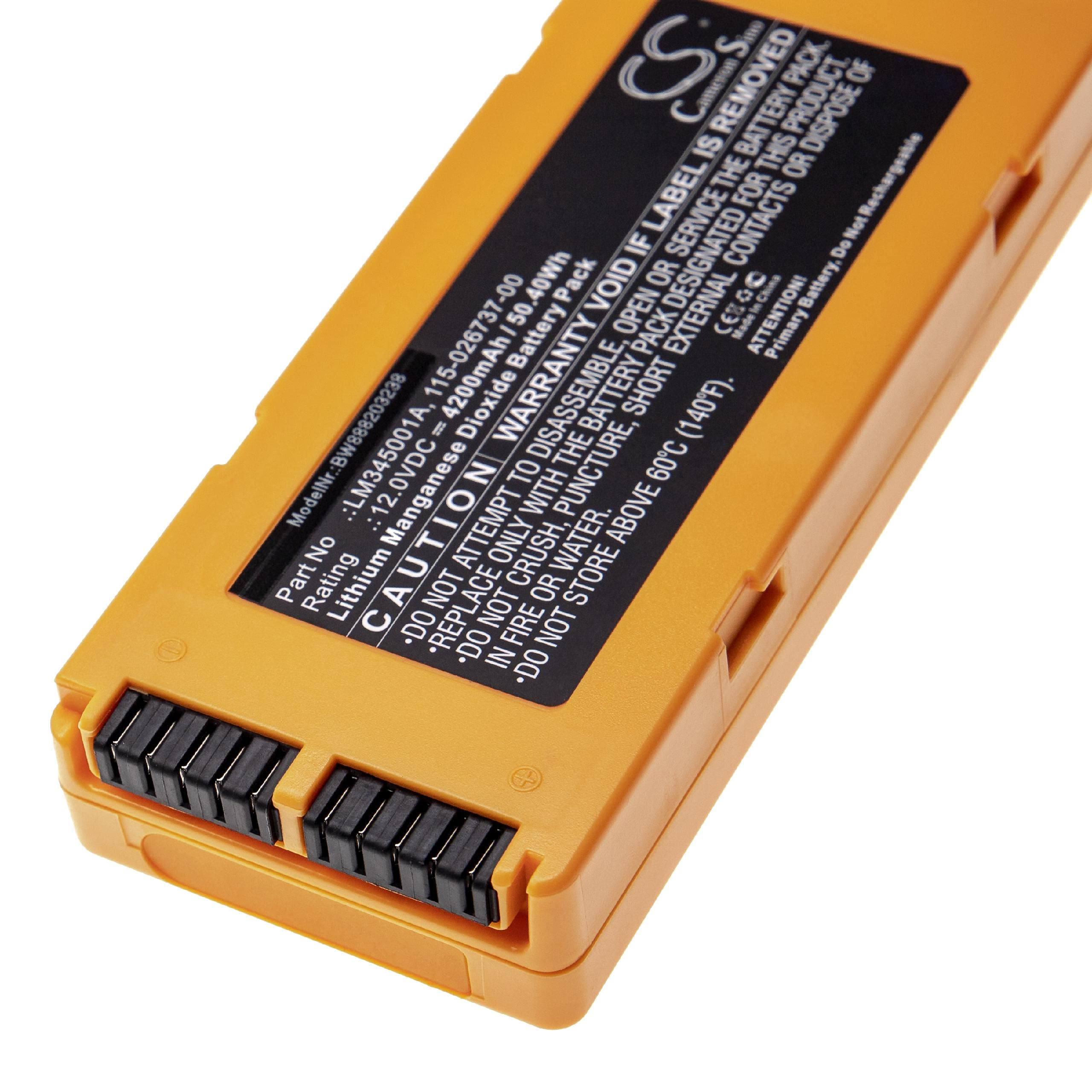 vhbw batteria sostituisce Mindray LM34S001A, 022-000124-00, 115-026737-00, LM345001A per strumentazione medica (4200mAh, 12V, Li-MnO2)
