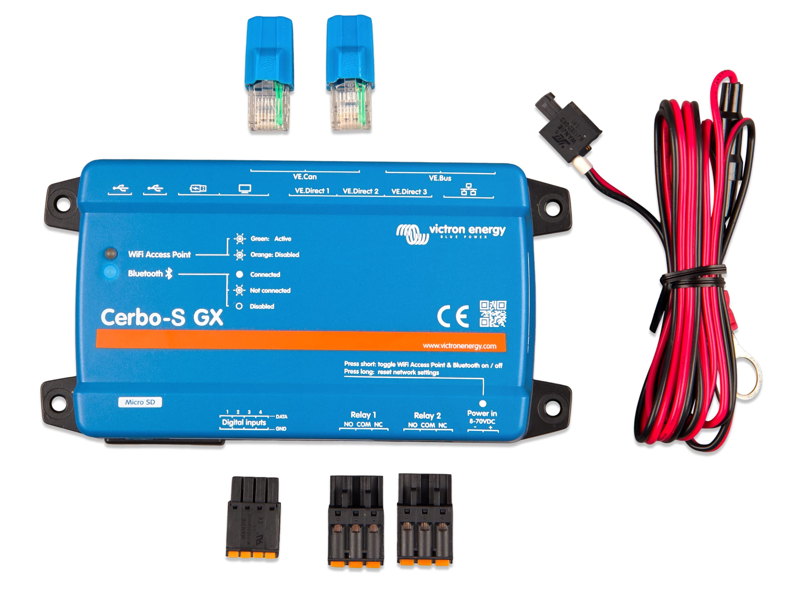 Victron Energy Cerbo-S GX für Systemüberwachung und Steuerung - Vereinfachte Konnektivität mit Ethernet-Unterstützung - Kompatibel mit Victron Remote Monitoring (VRM)