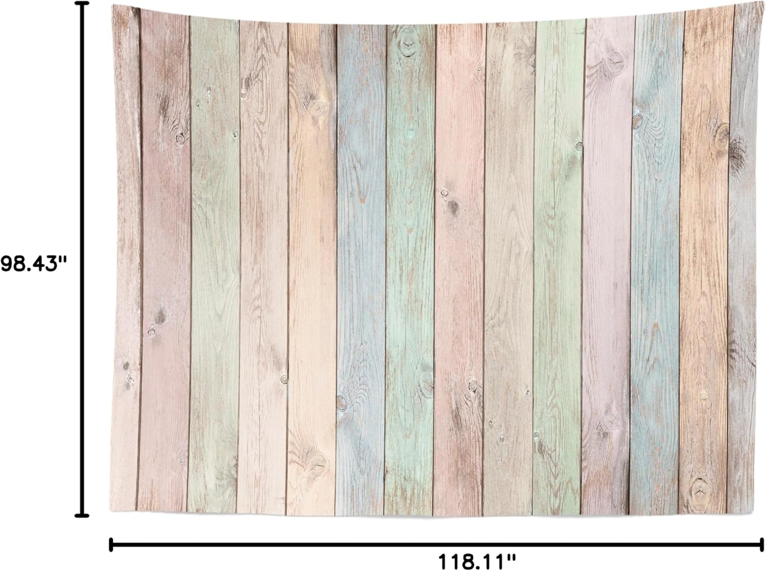 BELECO 10x8ft Fabric Wood Backdrop Pastel Colored Wood Planks Texture Photography Backdrop for Easter Decor Birthday Party Baby Shower Boy Girl Portrait Product Photoshoot Pets Photo Background Props