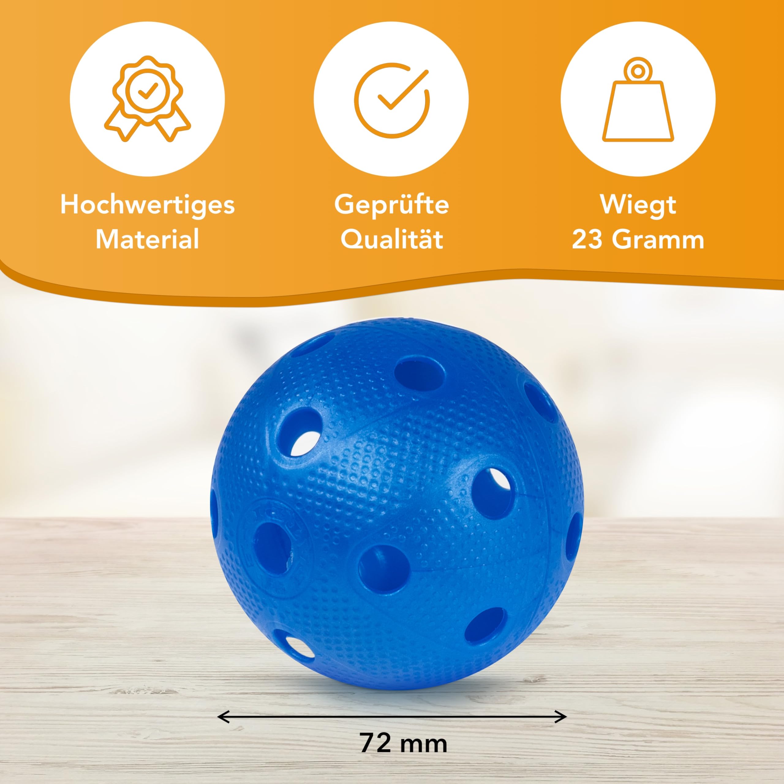 FAT PIPE | Floorball Unihockey Ball Set de 24 balles | Fat Balls | Mélange de couleurs | Ballon d'entraînement de compétition avec certificat IFF pour une qualité certifiée