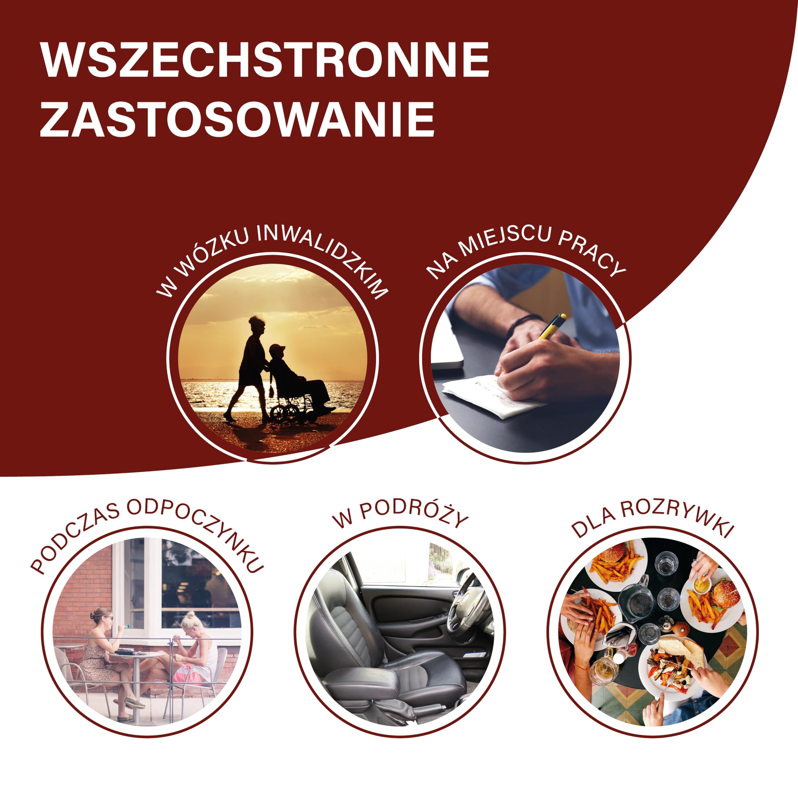 PrimoLiving Ortopedyczna poduszka do siedzenia z pianki zapamiętującej kształt - stałe siedzisko podwyższające - ergonomiczna pomoc w staniu 40x40x8/13 cm