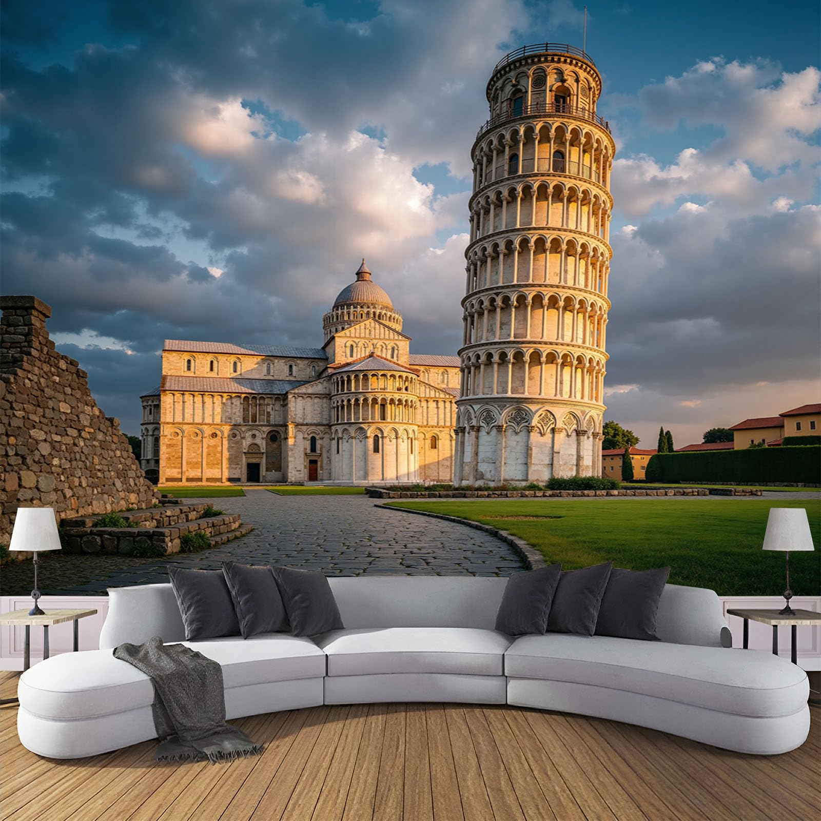 Paysage Architectural Italien Papier Peint Géant pour Grand Salon