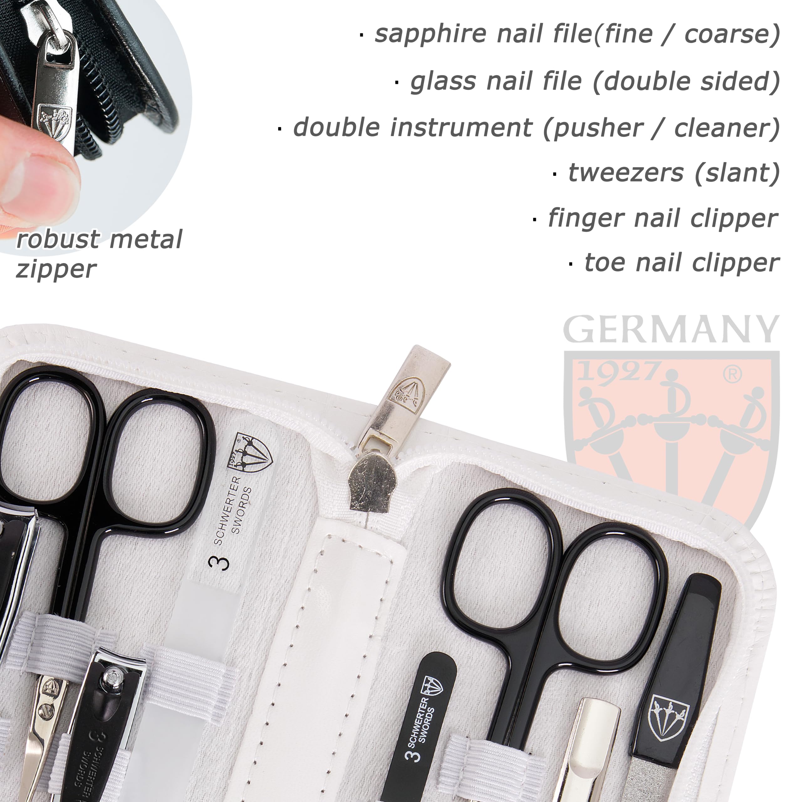 3 Swords Germany 8-Piece Manicure & Pedicure Nail Care Kit