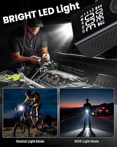 Miniatura 3 de Inflador de neumáticos, compresor de aire portátil, bomba de aire eléctrica, compresor de aire portátil de 150 PSI, bomba de aire inalámbrica para