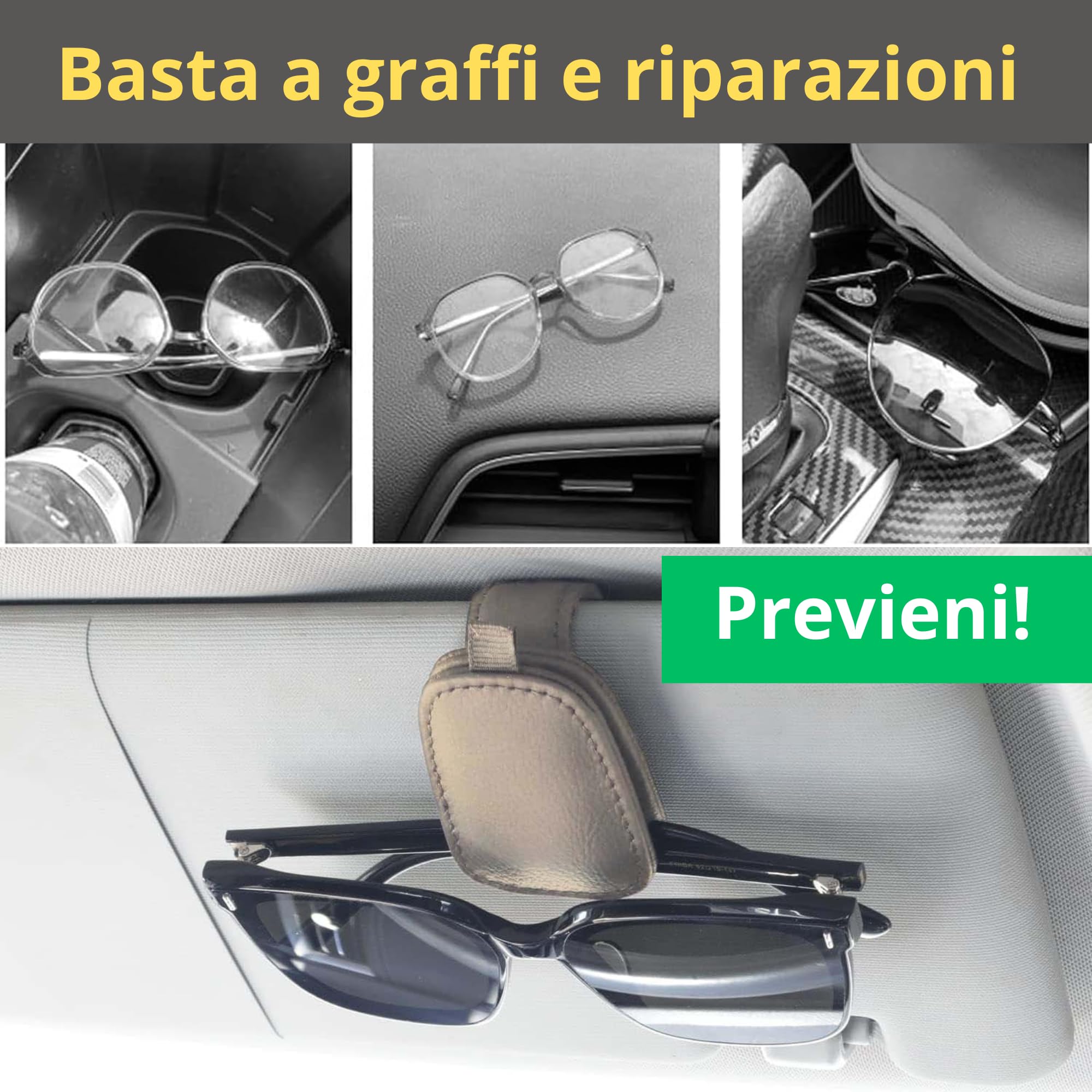 Generic Porte-lunettes pour voiture avec aspiration magnétique