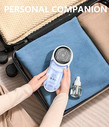 Miniatura 6 de Yomeie Afeitadora de tela, removedor eléctrico de pelusas, afeitadora de pelusa para ropa y muebles, afeitadora de suéter y removedor de píldoras,