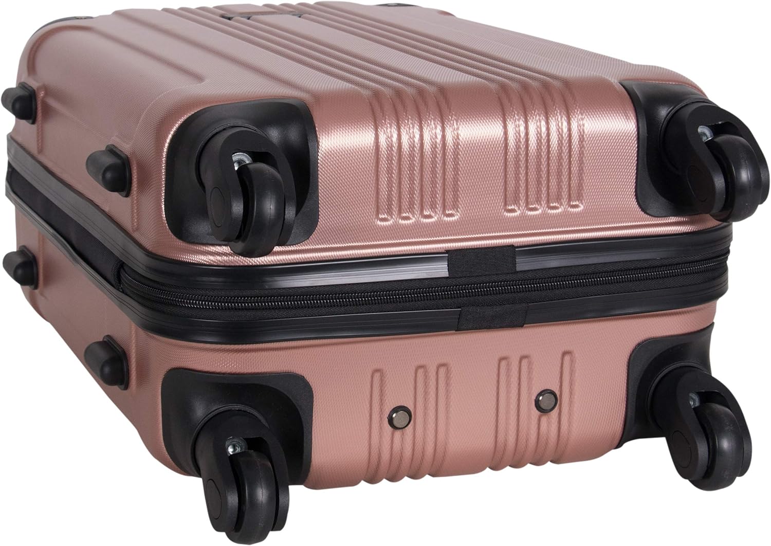  | KENNETH COLE REACTION Out Of Bounds 20-Inch Carry-On Luggage Lightweight Durable 4-Wheel Spinner Cabin Size Suitcase, Rose Gold | Suitcases