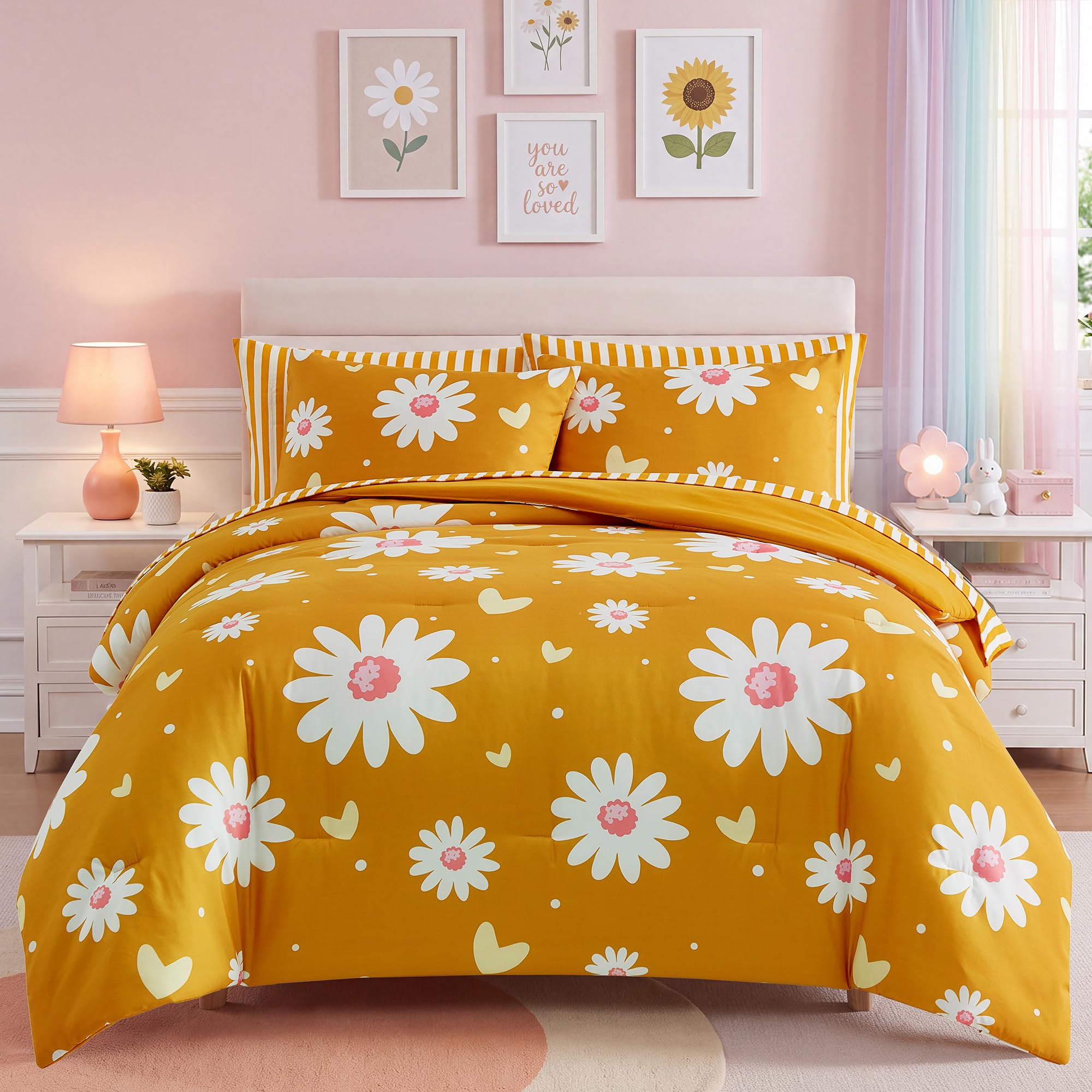 Wink Deer Daisy Queen Comforter Set