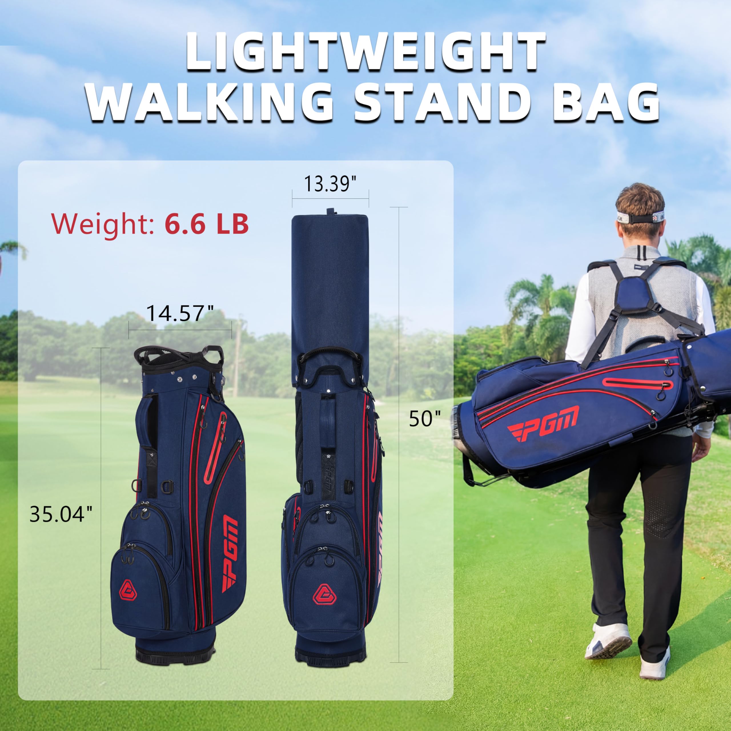 Amazon.com : PGM Golf Stand Bag for Men and Women with Cooler