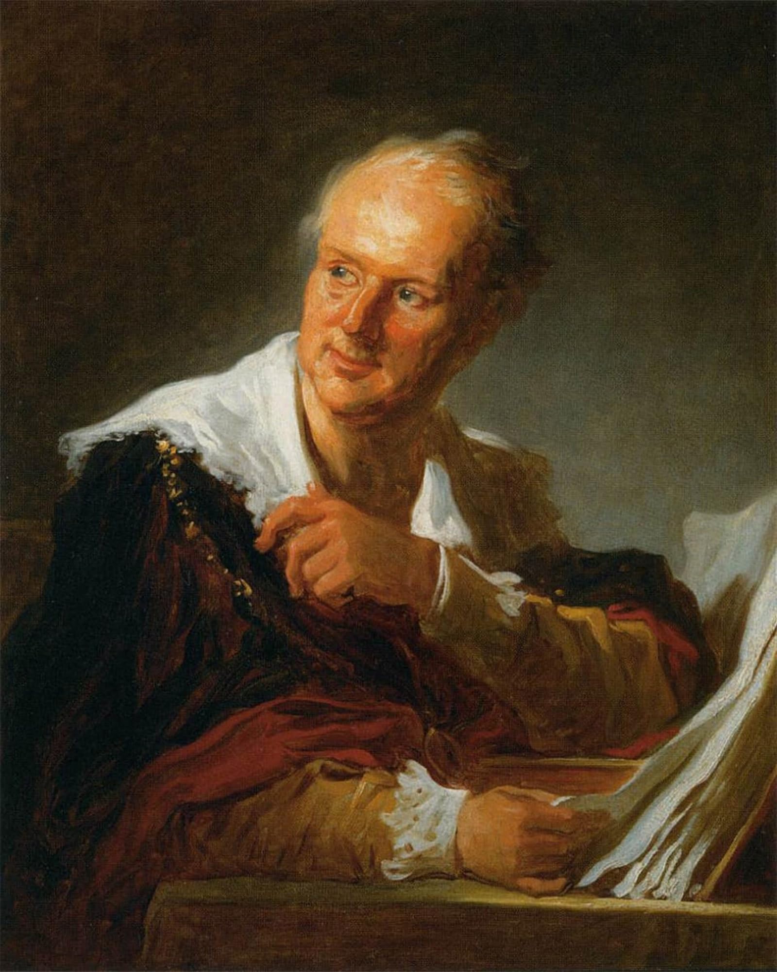 SERENDIPITP Vintage Wall Art Canvas Nordic Poster Canvas Print Picture Denis Diderot by Jean Honore Fragonar Wall Art Poster for Home Decor 60x90cm