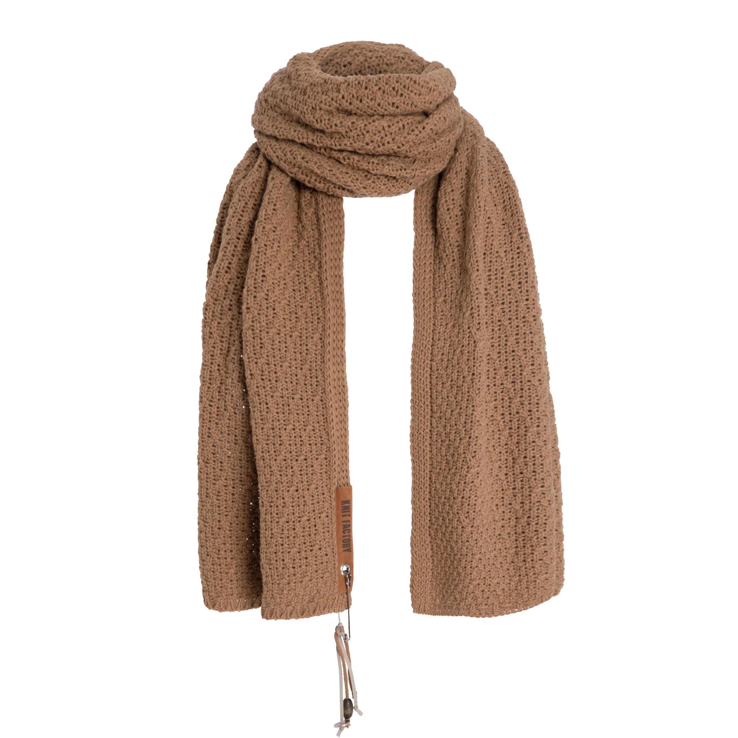 KNIT FACTORY - Luna Schal - Strickschal Für Damen und Herren - XL Schal mit Wolle - 200 x 50 cm - Hochwertige Qualität