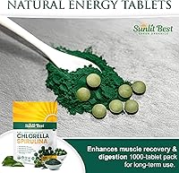 Vista 7 de Sunlit Best Chlorella Spirulina Tablets – Organic USDA, Premium Spirulinas y Chlorella Cápsulas 500 píldoras – Chlorellas Natural Superalimento