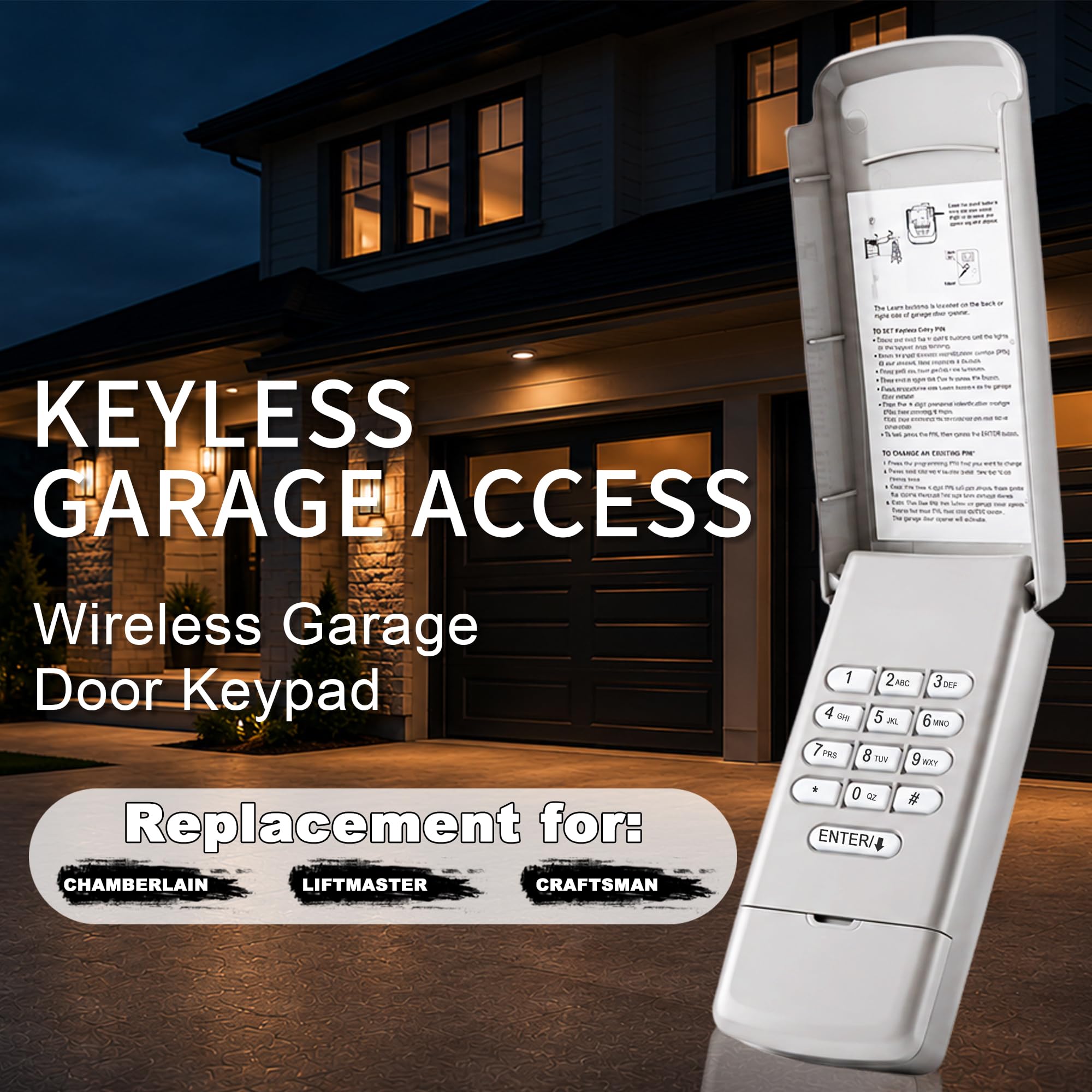 Garage Door Keypad for Liftmaster Chamberlain Craftsman Garage