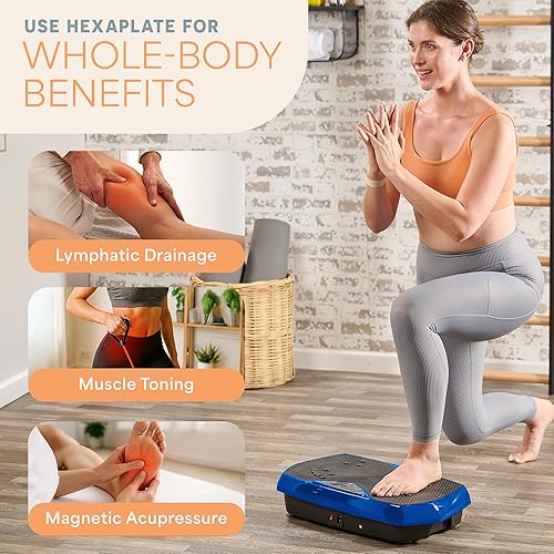 Miniatura 2 de Lifepro Vibration Plate Exercise Machine with Magnetic Acupoints - Full Body Vibration Platform for Beginners and Recovery - Ideal Lymphatic Azul