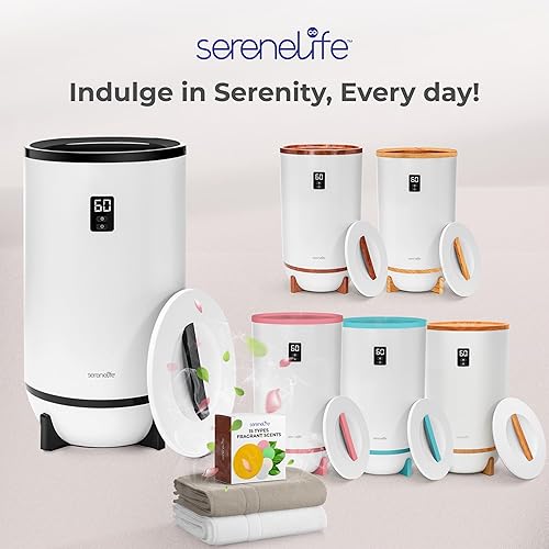 Miniatura 7 de SereneLife Calentador de toallas, con fragancia personalizada para spa y baño, calentador de toallas de lujo, regalos para él y ella, apagado