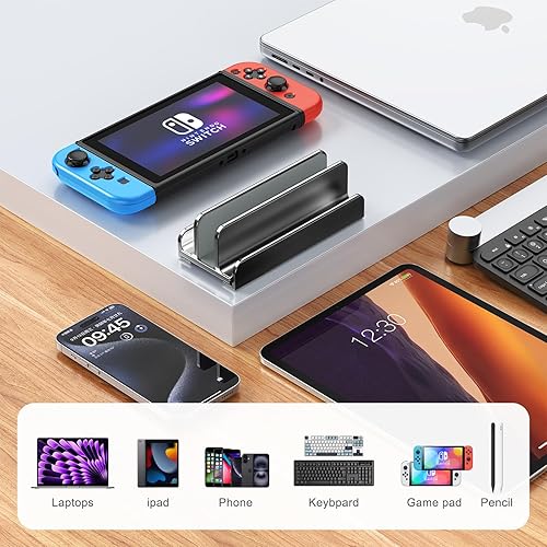 Miniatura 7 de Soporte vertical para laptop, soporte de aluminio para laptop, diseño ajustable 3 en 1, compatible con MacBook, MacBook ProAir, Dell, HP, Lenovo,