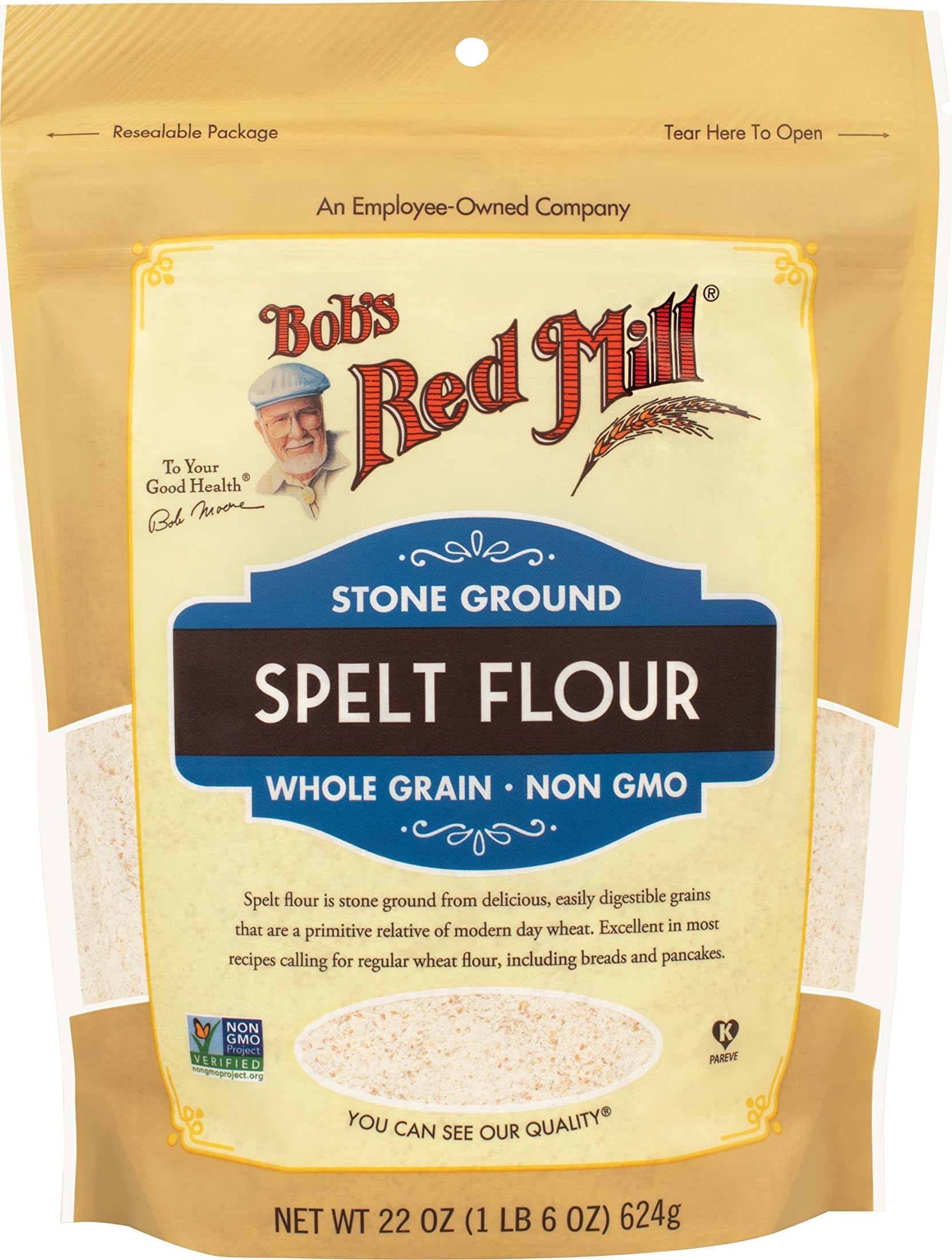 Bob's Red Mill 22 Ounce (Pack of 1) / Off-white / 1 Wheat Flours & Meals