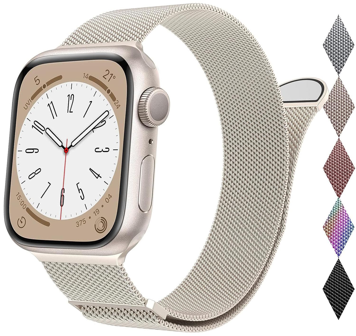 Compatible with Apple Watch Band 49mm45mm44mm 42mm 41mm40mm38mm for Women and Men, Magnetic Metal Stainless Steel Strap Wristband Compatible for iWatch Ultra 3/2/1 Series 11 10 9 8 7 6 5 4 SE Multi