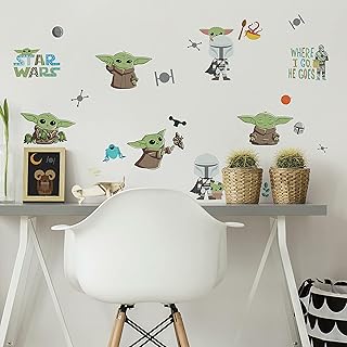 RoomMates RMK4805SCS Baby Yoda Grogu Illustrated Peel and Stick Wall Decals 12 x 6