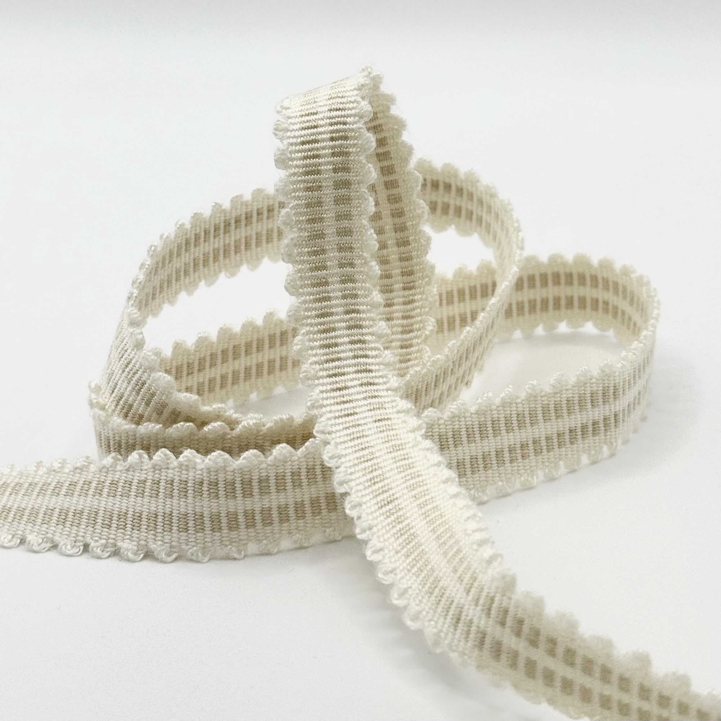 17MM Woven Braid Cream ON 25M Card