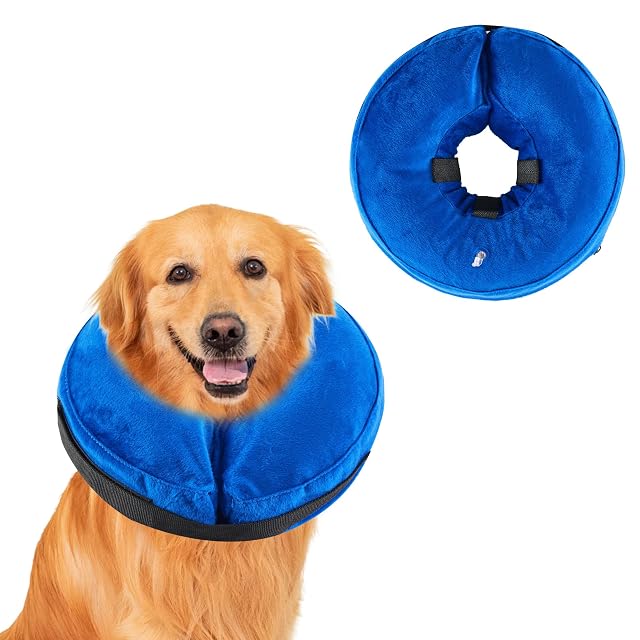 Collar Inflable para Perros, Collar Isabelino Ajustable para Gatos