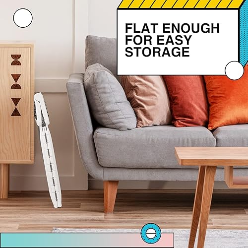 Miniatura 20 de Taburete plegable de 13 pulgadas, taburete plegable para adultos y niños, soporta hasta 300 libras, taburete antideslizante con asa, taburete