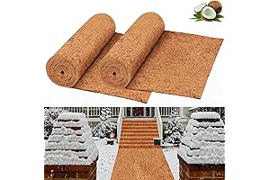 No-Slip Ice & Snow Outdoor Safe Walking Coco Coir Carpet Mats 2 pack