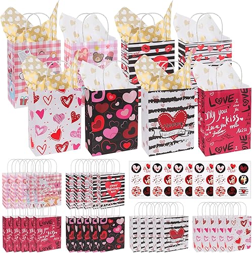 Miniatura 1 de Lanstics 81 bolsas de regalo para el Día de la Madre, bolsas de regalo para el Día de la Madre, bolsas de regalo de papel a granel con 40 piezas de