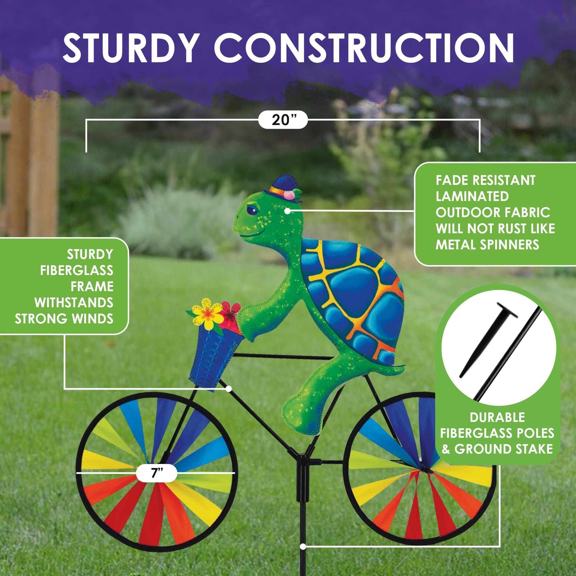 20 inch Turtle Bicycle Spinner